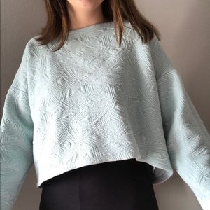 Target Blue Chunky Crop Long Sleeve